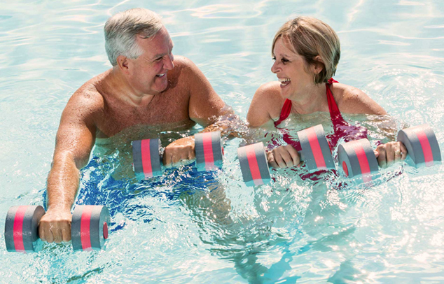gyakorlatok időseknek gyógyvizes medencében